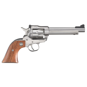 Ruger 0625 Single-Six Convertible 22 LR/22 WMR 6rd 5.50 in Satin Stainless Steel Barrel, Cylinder & Frame, Hardwood Grip, Transfer Bar Safety, Exposed Hammer , Revolver