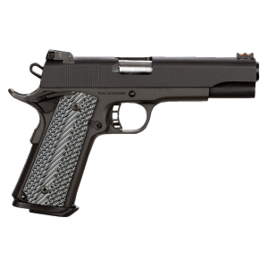 Rock Island 51991 Rock Ultra FS 10mm Auto Caliber with 5 in Barrel, 8+1 Capacity, Overall Black Parkerized Finish Steel, Beavertail Frame, Serrated Slide & Black/Gray G10 Grip, Pistol - Armscor Firearms