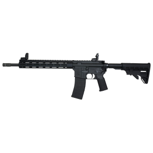 Tippmann M4-22 Elite Bug Out, Semi-auto Rifle, AR, 22 LR, 16 in Barrel, Aluminum MLOK Handguard, Matte Finish, Black, Compact Bolt, Folding M4 Collapsible Stock, Front/Rear Flip Sights, 1 Mag, 25 Rounds A101126