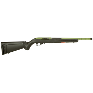 Ruger 21155 10/22 Takedown Lite Sports South Exclusive Full Size 22 LR 10+1 16.12 in Green Threaded Barrel, Green Steel Receiver, Black Synthetic Ruger Modular System Stock, Right Hand, Rifle