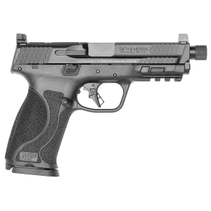 Smith & Wesson 13585 M&P M2.0 Full Size 9mm Luger 17+1, 4.62 in Black Armornite Steel Threaded Barrel & Optic Ready/Serrated Slide, Matte Black Polymer Frame w/Picatinny Rail, Pistol