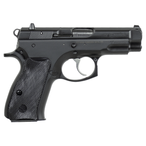 CZ-USA 91190 CZ 75 Compact 9mm Luger 14+1 3.75 in Blued Steel Barrel, Black Serrated Steel Slide, Black Polycoat Steel Frame w/Beavertail, Black Plastic Grip, Pistol