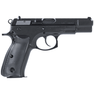 CZ-USA 91130 CZ 75 B 9mm Luger 16+1 4.60 in Black Steel Barrel & Serrated Steel Slide, Black Polycoat Steel Frame w/Beavertail, Black Plastic Grip, Pistol