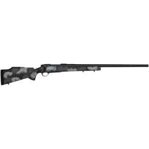 Nosler 44148 M48 Long-Range Carbon 28 Nosler 3+1 26 in Carbon Fiber Wrapped Barrel, Sniper Gray Cerakote Metal Finish, Elite Midnight Camo Manners MCS-T Elite Tac Stock, Rifle
