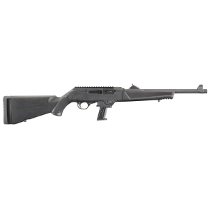 Ruger 19102 PC Carbine 9mm Luger 10+1 16.12 in Black Fluted Threaded Barrel, Black Hard Coat Anodized Aluminum Receiver w/Picatinny Rail, Black Synthetic Stock, Right Hand, Rifle