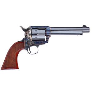 Taylors & Company 555139 1873 Cattleman Gunfighter 45 Colt (LC) Caliber with 5.50 in Blued Finish Barrel, 6rd Capacity Blued Finish Cylinder, Color Case Hardened Finish Steel Frame & Walnut Army Size Grip , Revolver