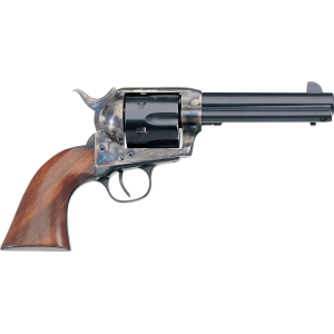 Taylors & Company 550893 1873 Cattleman SAO 357 Mag Caliber with 4.75 in Blued Finish Barrel, 6rd Capacity Blued Finish Cylinder, Color Case Hardened Finish Steel Frame & Walnut Grip , Revolver