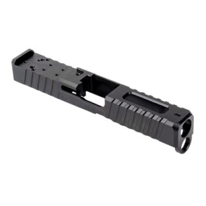 Noveske DM Slide, DLC Finish, Black, Direct Mount Optics Ready, For Glock 19 Gen 5, Includes Noveske End Plate, Cover Plate w/Rear Sight, Front Sight 03002520