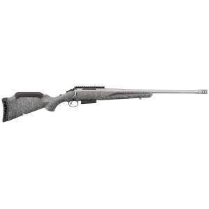 Ruger 46905 American Gen 2 450 Bushmaster 3+1, 20 Gun Metal Gray Cerakote Steel Threaded Barrel, Gun Metal Gray Cerakote Receiver w/Pic Rail, Gray Splatter Adj Synthetic Stock, Rifle