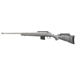 Ruger American Generation II, Bolt Action Rifle, 350 Legend, 20 in Spiral Fluted Barrel, 1:16 Twist, Threaded 1/2 in-28, Muzzle Brake, Cerakote Finish, Gunmetal, Gray Splatter Synthetic Stock, Manual Safety, Picatinny Rail, 5 Rounds, 1 Mag 46906