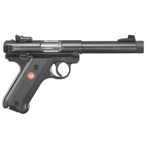 Ruger 40178 Mark IV Target Exclusive Configuration 22 LR 10+1 5.50 in Blued Steel/Threaded/Bull Barrel, Blued Steel Slide & Aluminum Frame, Black Checkered Polymer Grips, Pistol