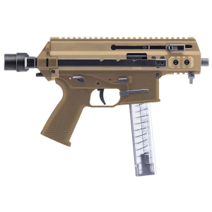 B&T APC9K PRO, Semi-automatic, Pistol, 9MM, 4.3 in Threaded Barrel, Cerakote Finish, Tan, 30 Rounds, 1 Magazine, Telescopic Brace Adapter BT-361765-02-CT