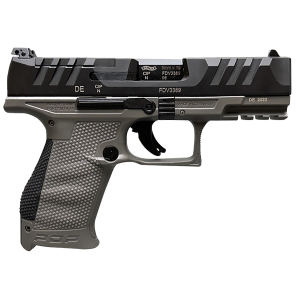 Walther Arms 2858436 PDP Compact Frame 9mm Luger 15+1 4 in Black Steel Barrel, Black Optic Ready/Serrated Steel Slide, Gray Polymer Frame w/Picatinny Rail, Textured Polymer Grip, Pistol