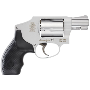 Smith & Wesson 103810 Model 642 Airweight 38 S&W Spl +P 5 Shot 1.88 in Stainless Steel Barrel/Cylinder, Matte Silver Aluminum Alloy J-Frame, Polymer Grip, No Internal Lock , Revolver