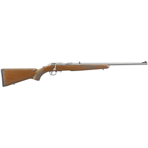 Ruger American, TALO, Bolt Action Rifle, 22 LR, 22 in Barrel, Silver, 10Rd, Satin Finish, Walnut Stock 08359