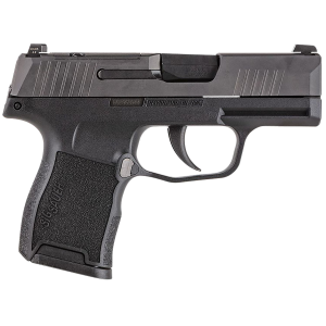 Sig Sauer 365380BSSMS P365 Micro-Compact 380 ACP 10+1 3.10 in Black Carbon Steel Barrel, Black Nitron Optic Ready/Serrated Slide & Frame w/Sig Rail, Black Polymer Grips, Manual Safety, Right Hand, Pistol
