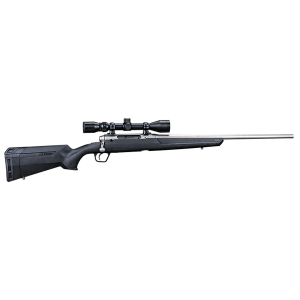 Savage Arms 57283 Axis XP Full Size 25-06 Rem 4+1 22 in Matte Stainless Button-d Barrel, Matte Stainless Steel Receiver, Matte Black Fixed Synthetic Stock, Weaver Scope 3-9x40mm, Rifle
