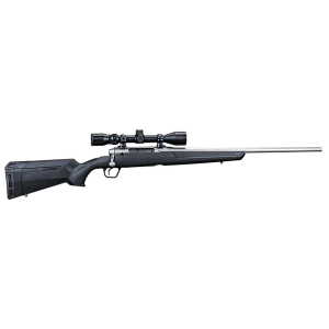 Savage Arms 57284 Axis XP Full Size 270 Win 4+1 22 in Matte Stainless Button-d Barrel, Matte Stainless Steel Receiver, Matte Black Fixed Synthetic Stock, Weaver Scope 3-9x40mm, Rifle