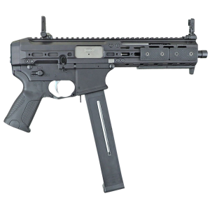 LWRC SMGP45B8S SMG 45 ACP 8.50 25+1, Black, Magpul Flip Up Sight, Handstop & Rail Covers, QD Mount End Plate (No Brace), Tactical Pistol