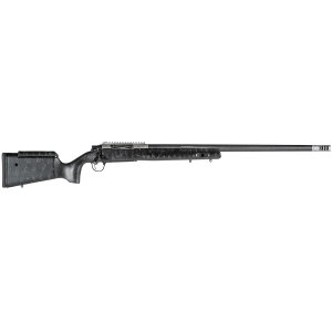 Christensen Arms 8010700300 ELR 338 Lapua Mag 3+1 27 in Target Profile Carbon Fiber Barrel, Black Nitride Finish, Black with Gray Webbing Stock, Rifle