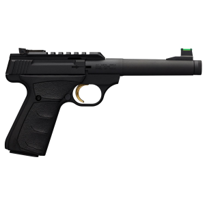 Browning 051534490 Buck Mark Plus Camper SR 22 LR 10+1 6 in Steel Threaded Barrel, Matte Black Optic Ready/Serrated Steel Slide & Aluminum Frame, Black Ultragrip FX Grips, Pistol