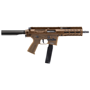 B&T BT500167ABCT SPC10 10mm Auto 30+1 8.90, Coyote Brown, Buffer Tube Brace, Poly Grip, Tri-Lug Adapter (Glock Mag Compatible), Tactical Pistol
