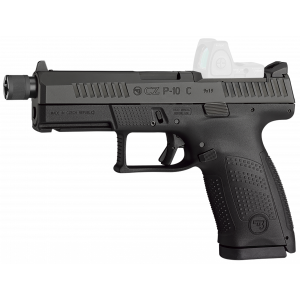 CZ-USA 91513 P-10 C Compact Frame 9mm Luger 17+1 4.02 Black Steel Threaded Barrel, Black Nitride Optic Ready/Serrated Steel Slide, Black Poly Frame w/Pic Rail, Interchangeable Backstrap Grip, Pistol