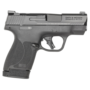 Smith & Wesson 13536 M&P Shield Plus Micro-Compact Frame 9mm Luger 10+1/13+1, 3.10 in Black Armornite Steel Barrel & Optic Cut/Serrated Stainless Steel Slide, Matte Black Polymer Frame, Thumb Safety, Pistol