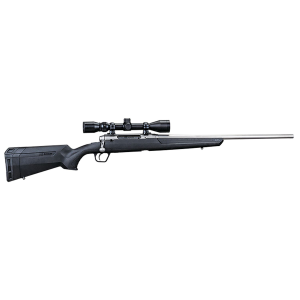 Savage Arms 57290 Axis XP Full Size 7mm-08 Rem 4+1 22 in Matte Stainless Button-d Barrel, Matte Stainless Steel Receiver, Matte Black Fixed Synthetic Stock, Weaver Scope 3-9x40mm, Rifle