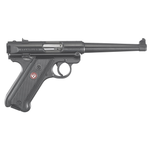 Ruger 40105 Mark IV 22 LR 10+1 6 Satin Stainless Tapered Barrel, Blued Steel Slide & Aluminum Frame Checkered Synthetic Grip, Rimfire Pistol