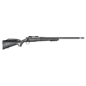 Christensen Arms 8011002501 Traverse 375 H&H Mag 3+1, 22 in Natural Stainless Steel Threaded Barrel, Natural Stainless Aluminum Receiver, Black w/Gray Webbing Fixed Monte Carlo w/Raised Comb Stock, Rifle