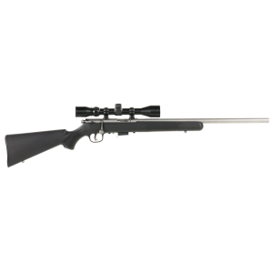 Savage Arms 95200 93 FVSS XP 22 WMR Caliber with 5+1 Capacity, 21 in Barrel, Matte Stainless Metal Finish, Matte Black Synthetic Stock & AccuTrigger Right Hand (Full Size) Includes 3-9x40mm Scope, Rifle