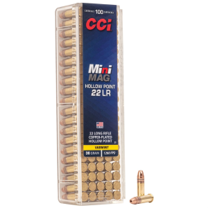 CCI Mini Mag, 22LR, 36 Grain, Gilded Lead Hollow Point, 100 Round Box 31