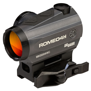 Sig Sauer Electro-Optics SOR43013 Romeo4H Graphite 1 x 20 mm Green Dot Horseshoe Ballistic Reticle, Red Dot Sight