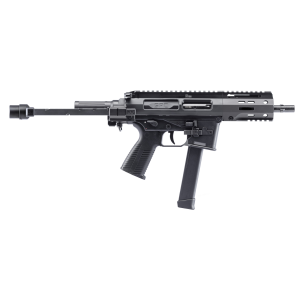 B&T SPC9, Semi-automatic Pistol, 9MM, 8.9 in Barrel, 3-Lug Muzzle, Polymer Receiver, Black, Ambidextrous Controls/Safety, Front/Rear Flip Up Sights, Glock Magazine Compatible, 32 Rounds, 1 Magazine, Includes Hard Case BT-500003-G