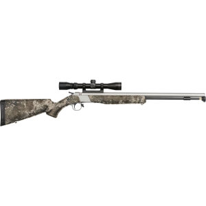 CVA PR9118SSC Wolf V2 50 Cal 209 Primer 24 Fluted, Matte Stainless Barrel/Rec, TrueTimber Strata Furniture, Konus 3-9x40mm Scope, Black Powder Rifle