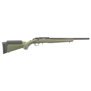 Ruger 8336 American Rimfire Sports South Exclusive Full Size 17 HMR 9+1 18 in Satin Blued Threaded Barrel, Blued Scope Rail Steel Receiver, OD Green Synthetic Adjustable Stock, Right Hand, Rifle