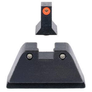 Trijicon GL201C601134 Suppressor/Optic Height Sights Green/Tritium Orange Outline Front Sight-Green/Tritium Black Outline Rear Sight Glock 17/17L/19/22 Standard Frame, Handgun Sight