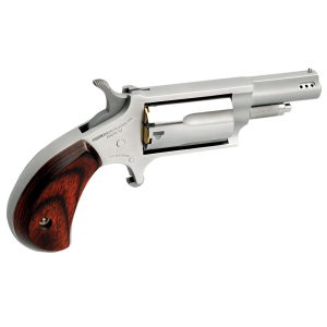 North American Arms 22MSCP Mini- Combo 22 LR or 22 WMR 5 rd 1.13 in Ported Barrel, Overall Stainless Steel Finish, Rosewood Birdshead Grip Includes Cylinder , Revolver