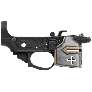 Spikes Tactical STLB960PCH Rare Breed Crusader 9mm Luger, Black Anodized Aluminum with Painted Front for AR-Platform