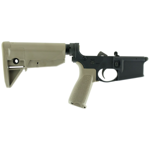 BCM LRGSTKMOD0FDE BCM Lower MOD 0 Multi-Caliber 7075-T6 Aluminum Black Cerakote Synthetic FDE, Pistol Grip & Stock for AR-Platform