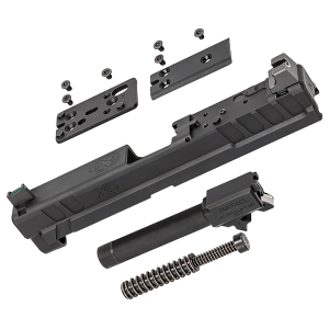 Springfield Armory XD4902 XD OSP 9mm Luger 4 in Barrel, Black Steel Slide for Springfield XD with Optics Cut, Suppressor Height Night Sights, Includes Cover Plates