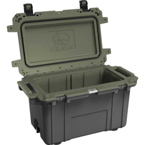 Pelican Cooler Im 70 Quart Elite Gunmetal/Od Grn Trim 70Q14GNMTLOD - Pelican