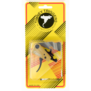 Timney Triggers 691S Featherweight Single-Stage Curved Trigger with Black/Gold Finish for FN SCAR17