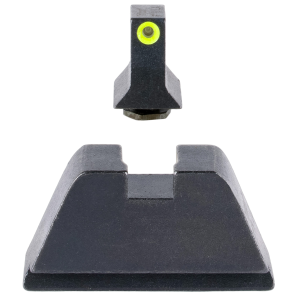 Trijicon GL201C601139 Suppressor/Optic Height Sights Green/Tritium Yellow Outline Front Sight-Black/Blank Rear Sight Glock 17/17L/19/22 Standard Frame, Handgun Sight