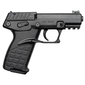 Kel-Tec P17BLK P17 Compact Frame 22 LR 16+1, 3.80 in Black Steel Threaded Barrel, Black Serrated Slide, Black Polymer Frame w/Picatinny Rail, Black GRN Grip, Lever Safety, Pistol