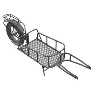 QuietKat Inc FKA-36571 Cargo Trailer Black 14 in x 24 in Quick Connect Includes Kickstand/Mesh Cargo Liner - Quietkat
