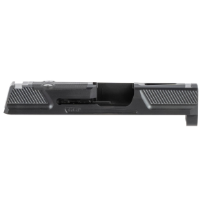 Grey Ghost Precision GGP365BLK2 GGP365 Version 2 Slide Fits Sig P365, Optic Cut Compatible w/Sig RomeoZero & Shield RMS-C, Fine Front & Rear Serrations, 17-4 Stainless Steel w/Black DLC Finish