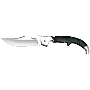 Cold Steel CS62MA Espada XL 7.50 Fold Clip Point Plain S35VN SS Blade/9.25 Black w/Polished Bolsters G10 Handle Includes Belt Clip, Knife