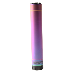 CGS Hydra Suppressor, 22 LR 1 in Rainbow PVD Titanium/Stainless Steel 1/2 in-28 tpi, CGSHYDRASS22